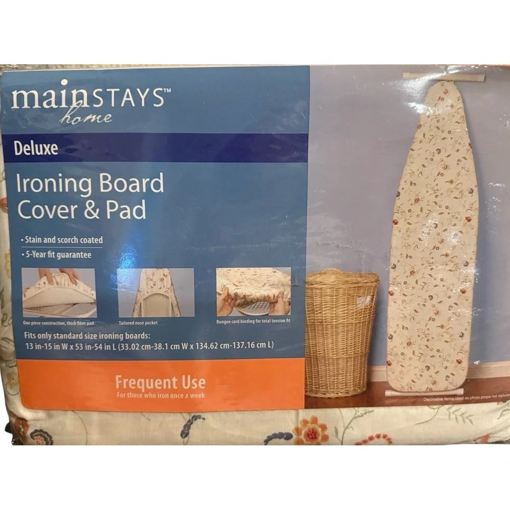 Mainstays Deluxe Ironing Board Cover & Pad Orange Green New In Package